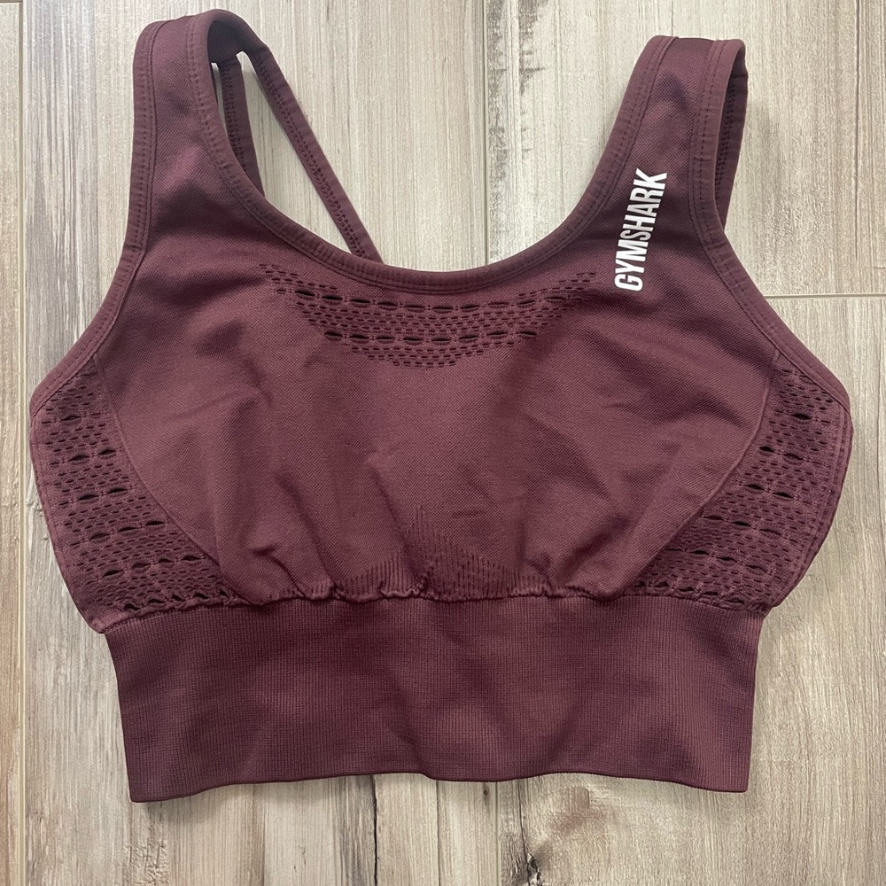 Gymshark Energy Seamless Burgundy Sports Bra